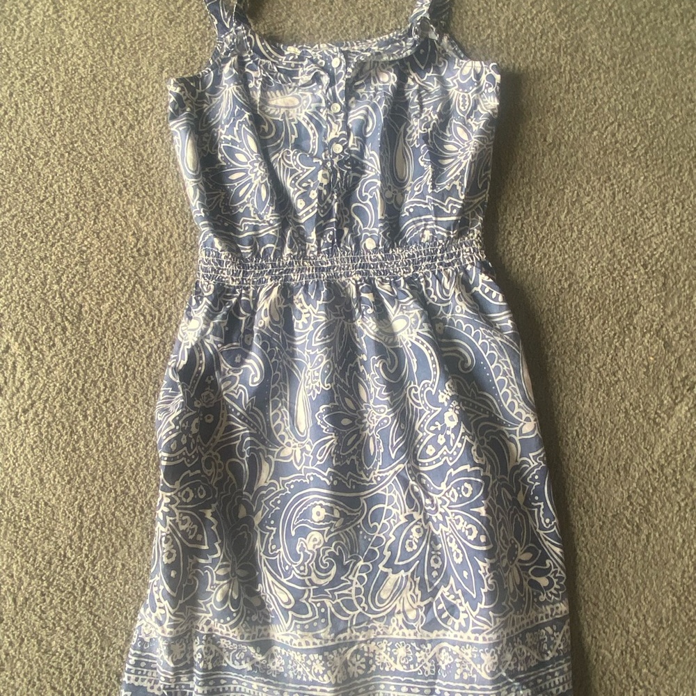 Bass Floral Blue and White Summer Dress